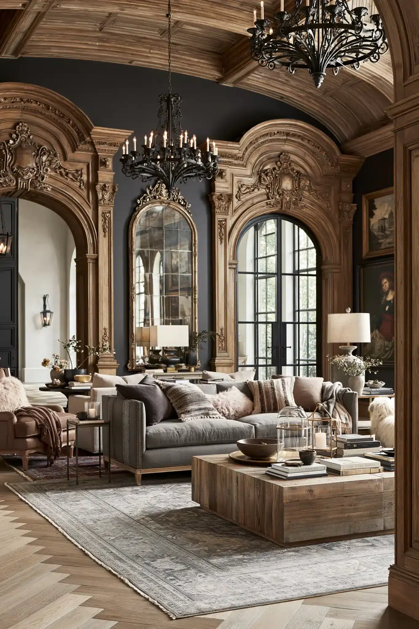 29 Gothic Living Room Ideas for a Space With Vaulted Drama gothic living room