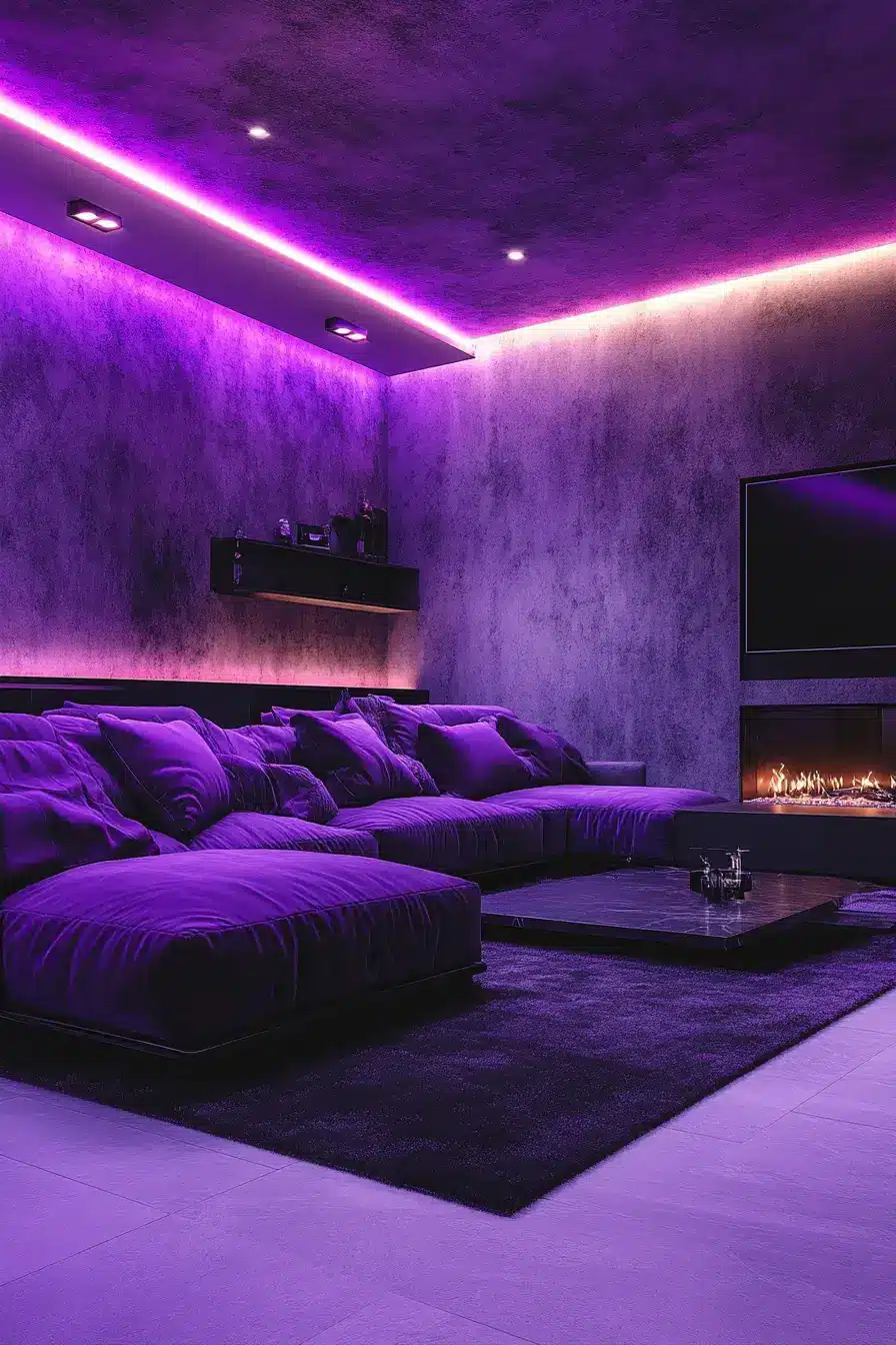 29 Purple Living Room Ideas with a Plum Accent Chair