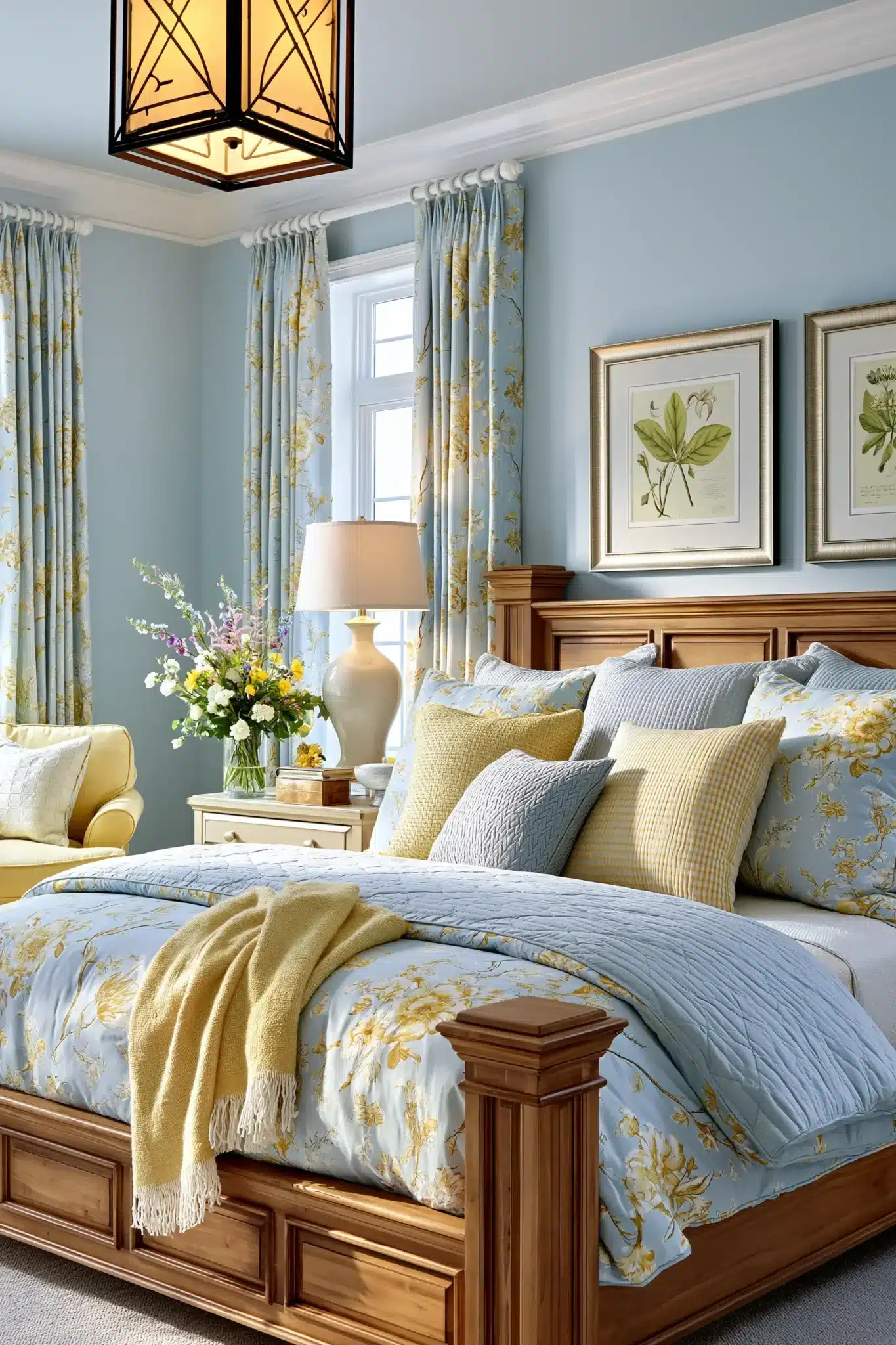 29 Light Blue and Yellow Bedroom Ideas for a Room That Wakes Up Early light blue and yellow bedroom