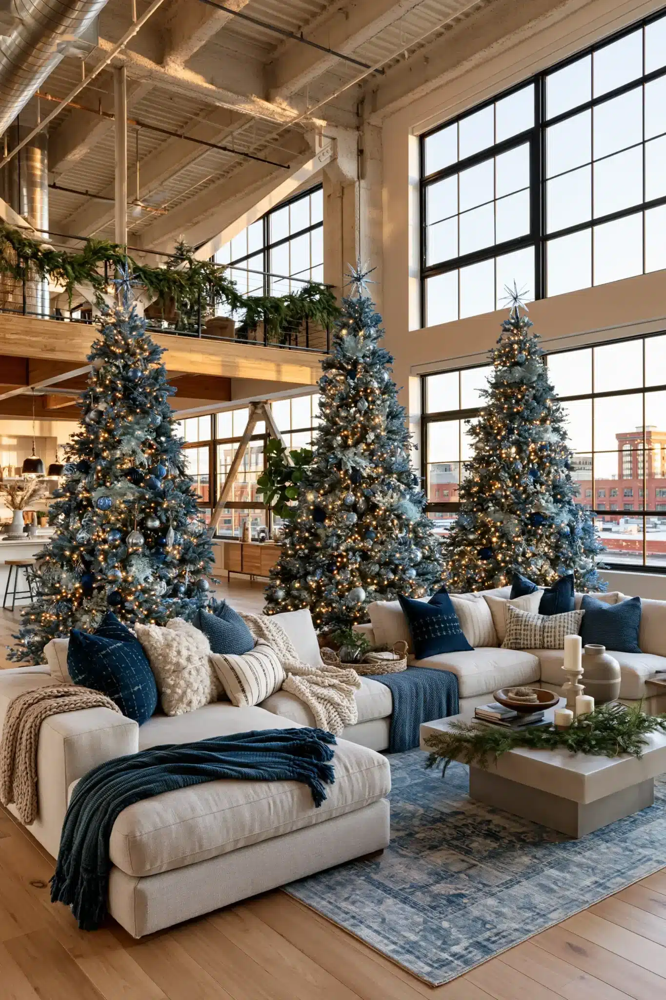 29 Blue Christmas Decor Ideas That Give the Room a Cooler, Calmer Edge blue christmas decor