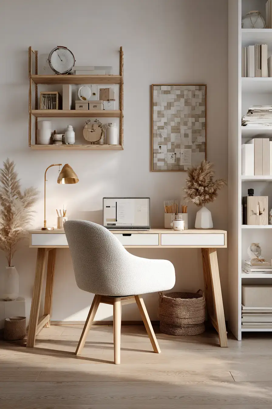 29 Study Desk Decor Ideas with a Cork Board and a Warm Lamp study desk decor