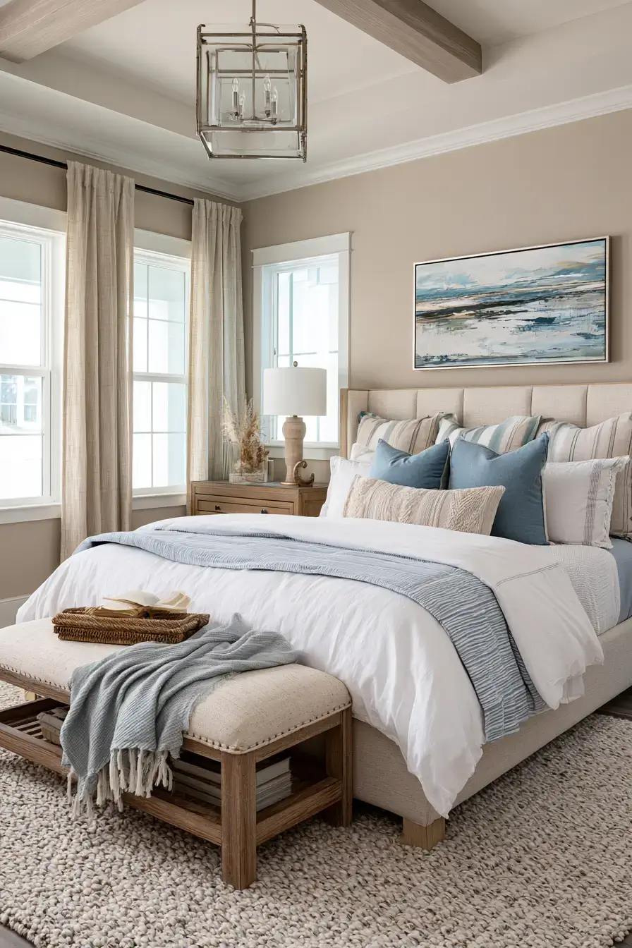 29 Nautical Bedroom Ideas with a Rope Headboard