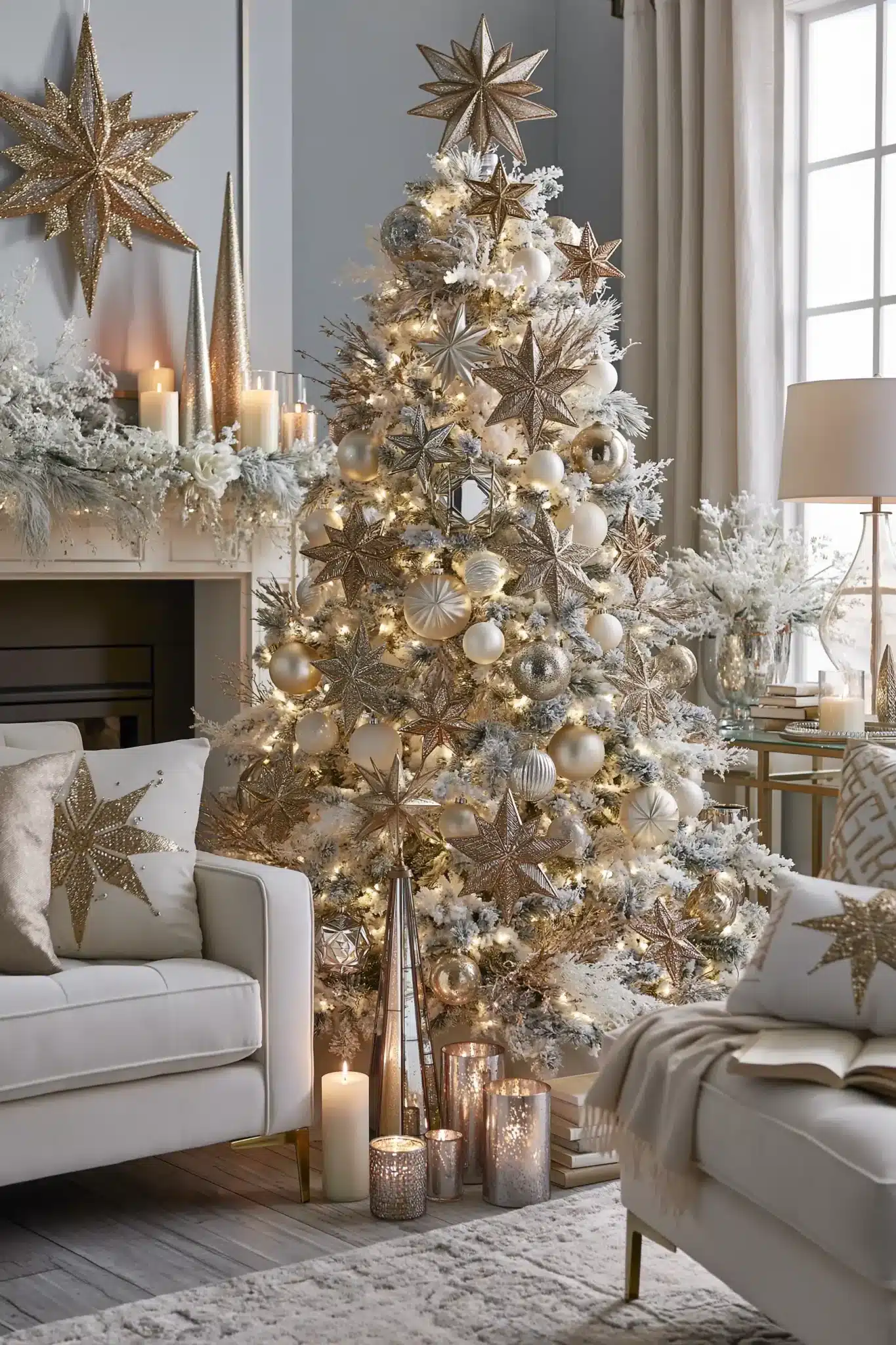 29 White and Gold Christmas Decor Ideas That Feel Calm and a Little Special white and gold christmas decor