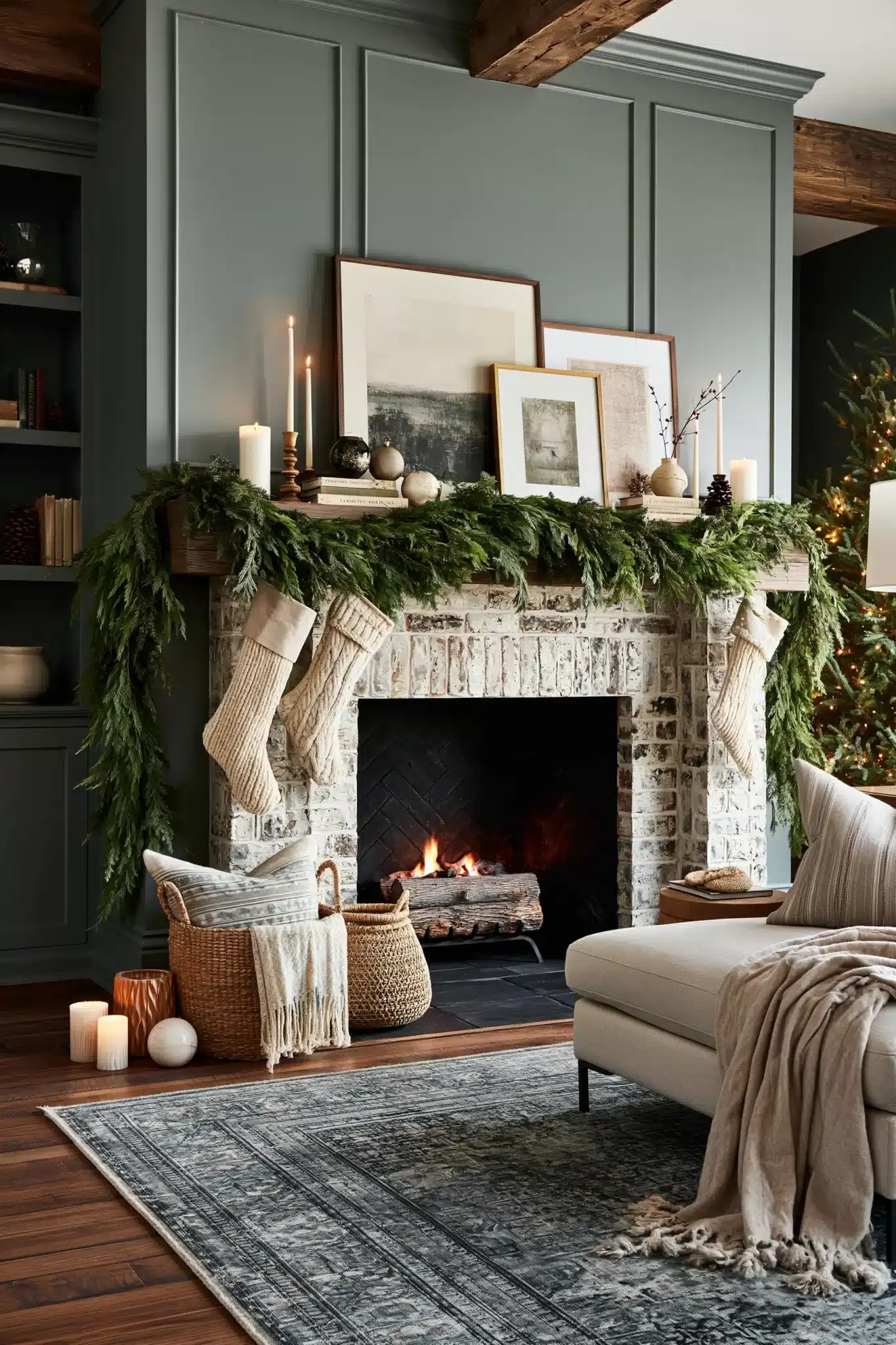 29 Christmas Mantle Decor Ideas for a Hearth That Does Not Compete With the Tree christmas mantle decor