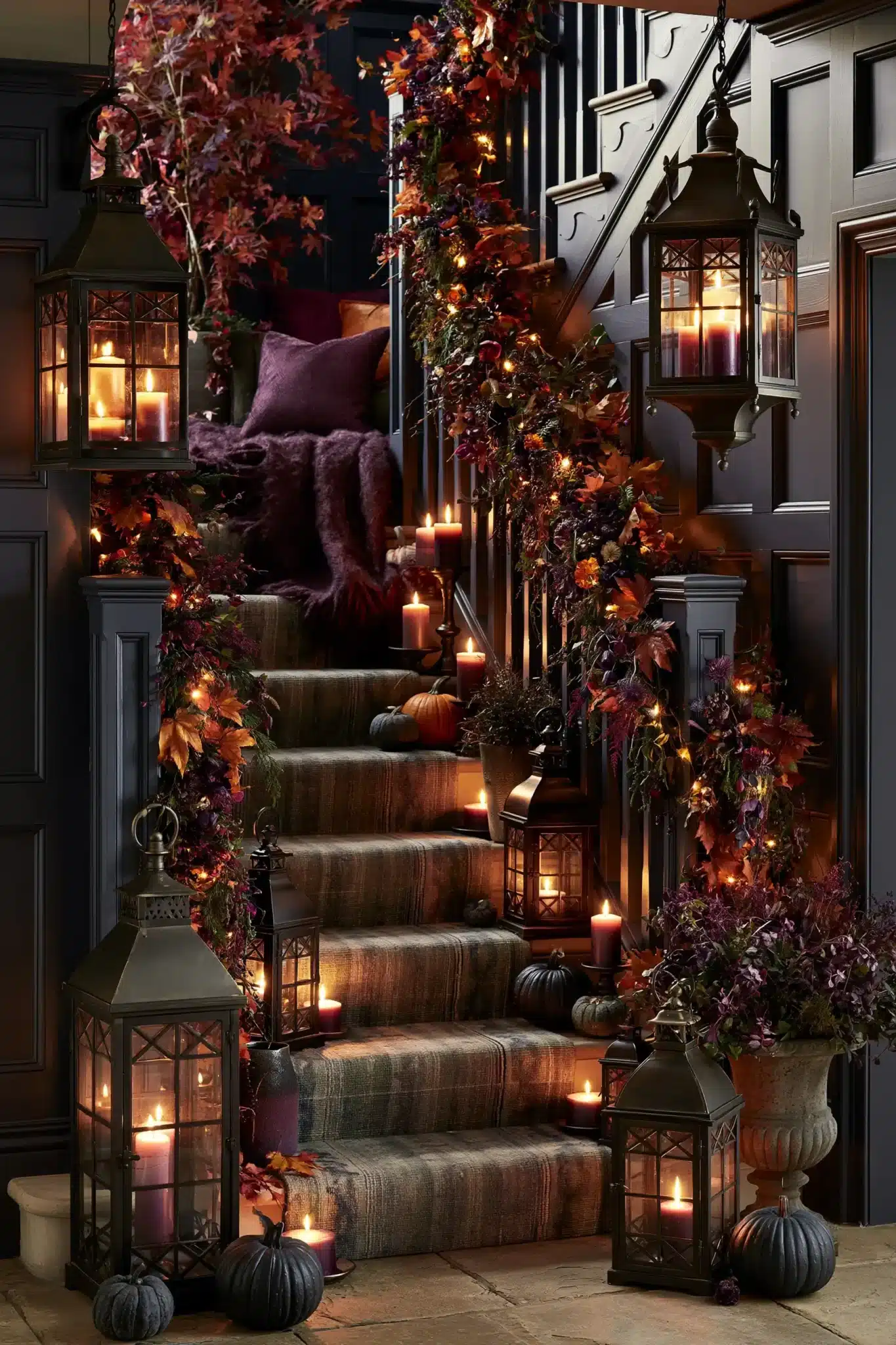 29 Halloween Staircase Decor Ideas for a Climb That Is Spooky, Not Scary halloween staircase decor