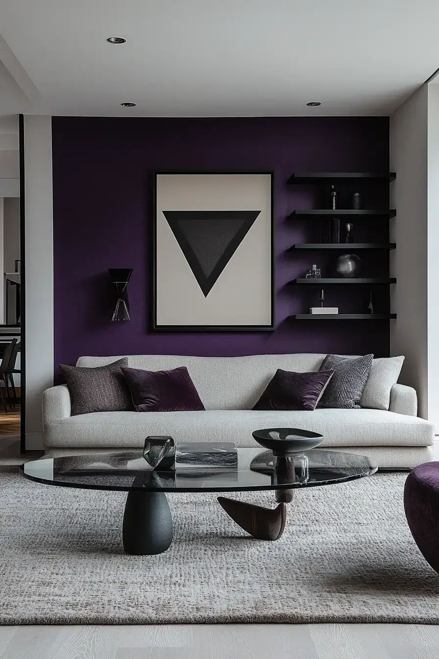 29 Purple Living Room Ideas with a Plum Accent Chair