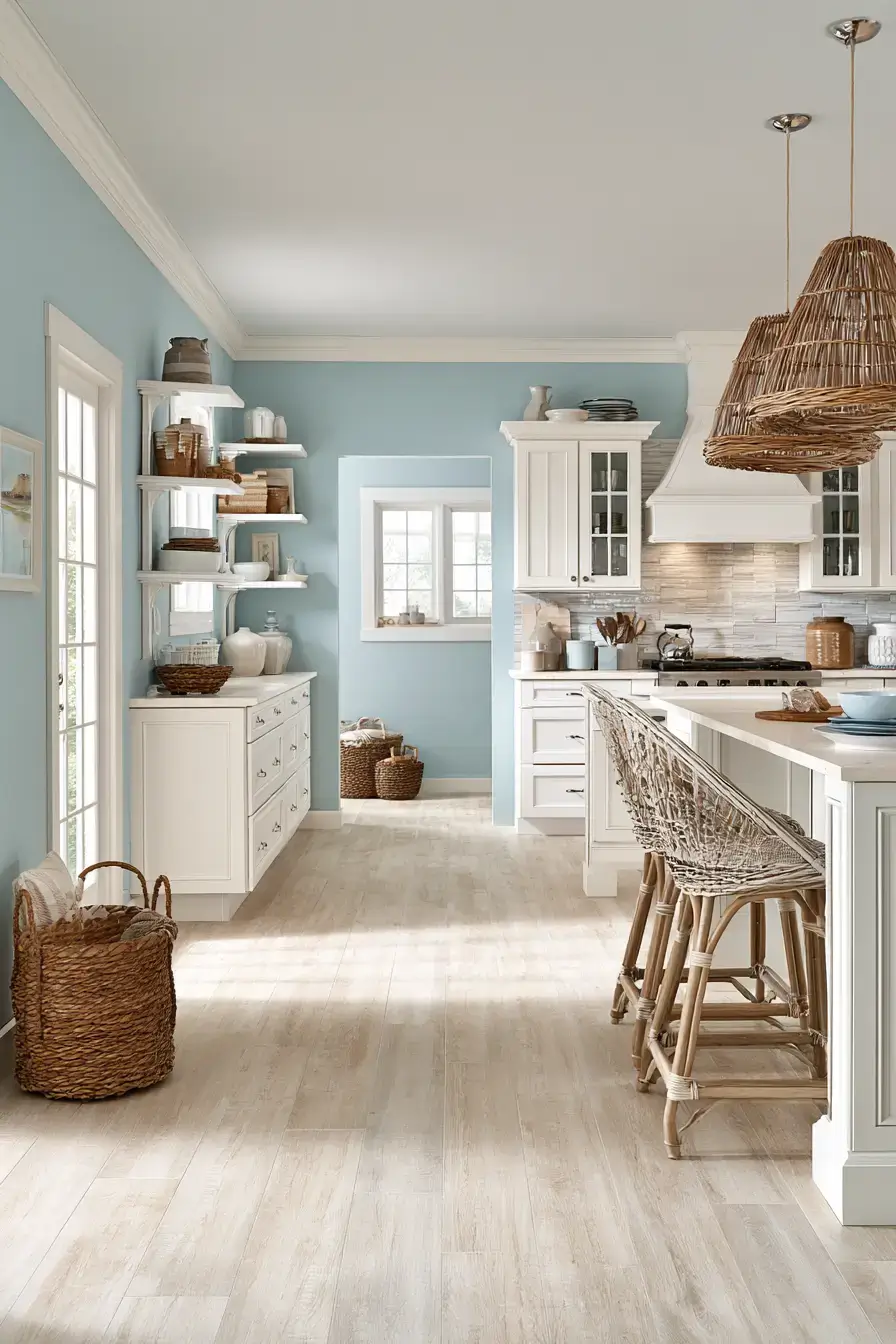 29 Nautical Kitchen Ideas with a Rope Pendant Light