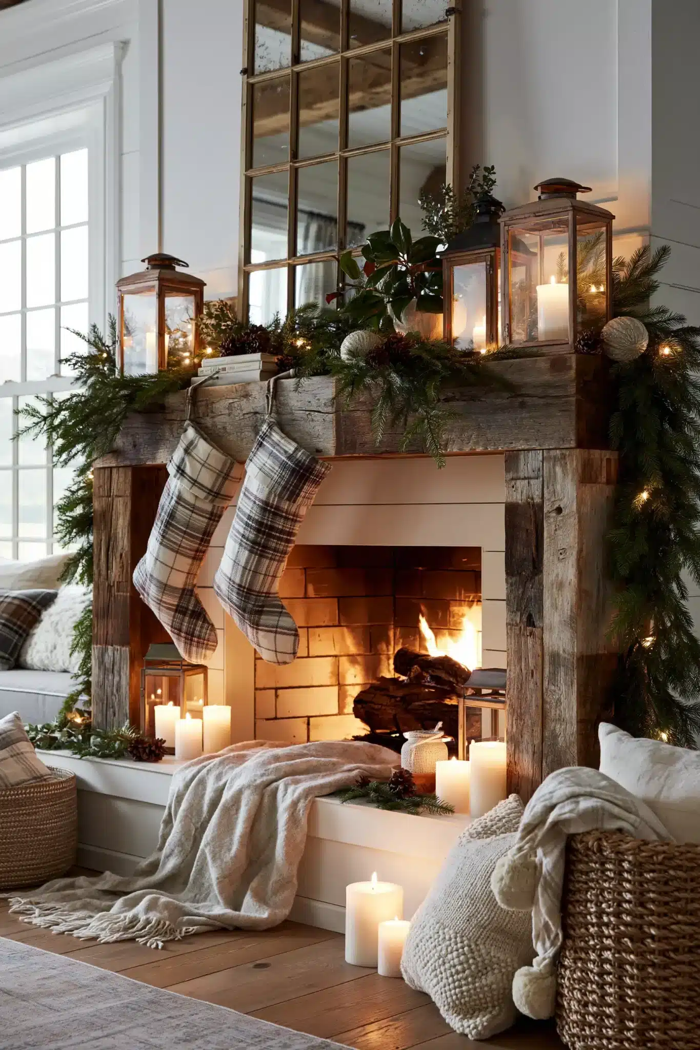 29 Christmas Mantle Decor Ideas for a Hearth That Does Not Compete With the Tree christmas mantle decor