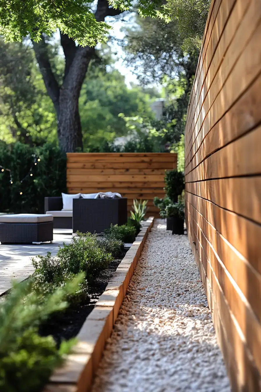 29 Yard Fence Decor Ideas with a Hanging Planter Row