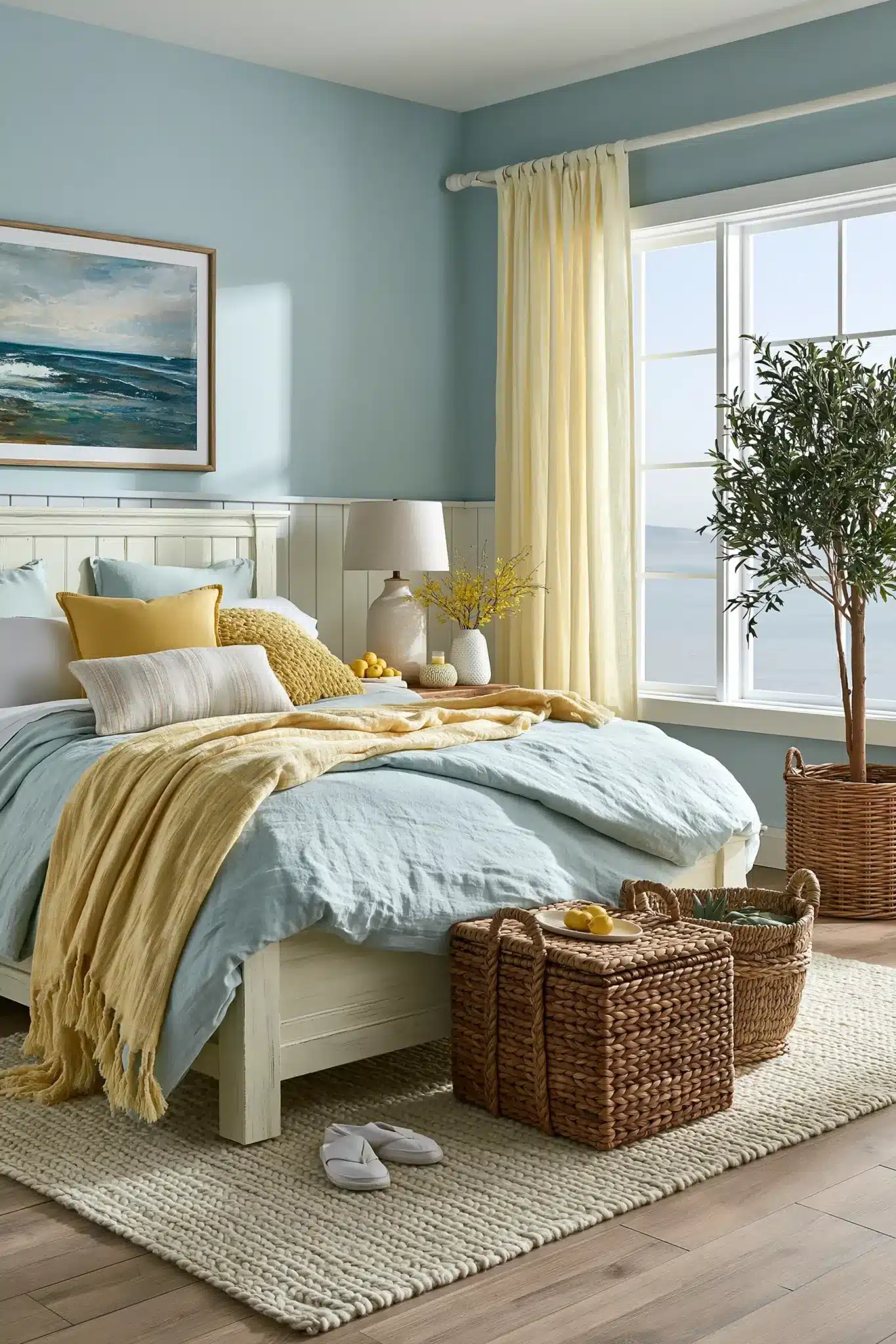 29 Light Blue and Yellow Bedroom Ideas for a Room That Wakes Up Early light blue and yellow bedroom