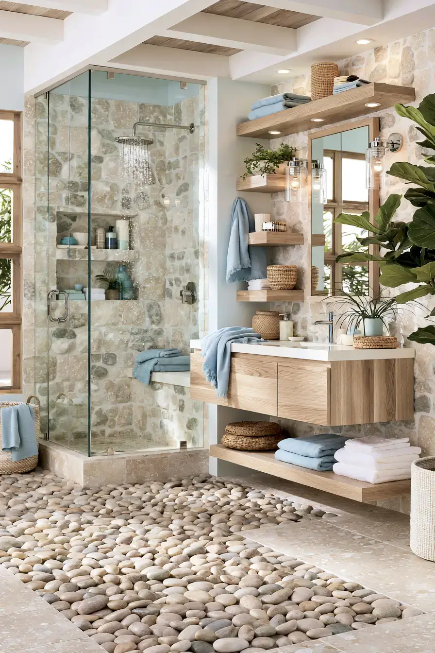 29 Stone Bathroom Ideas for a Calm, Spa-Like Room stone bathroom