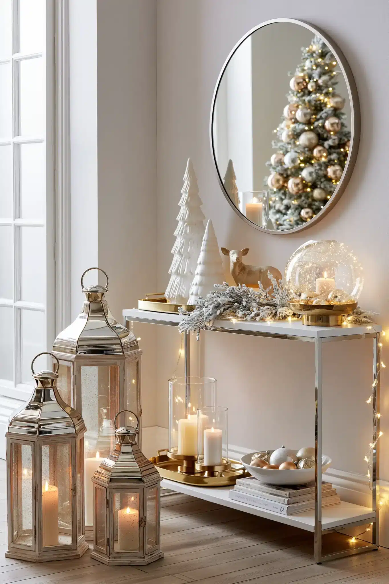 29 White and Gold Christmas Decor Ideas That Feel Calm and a Little Special white and gold christmas decor