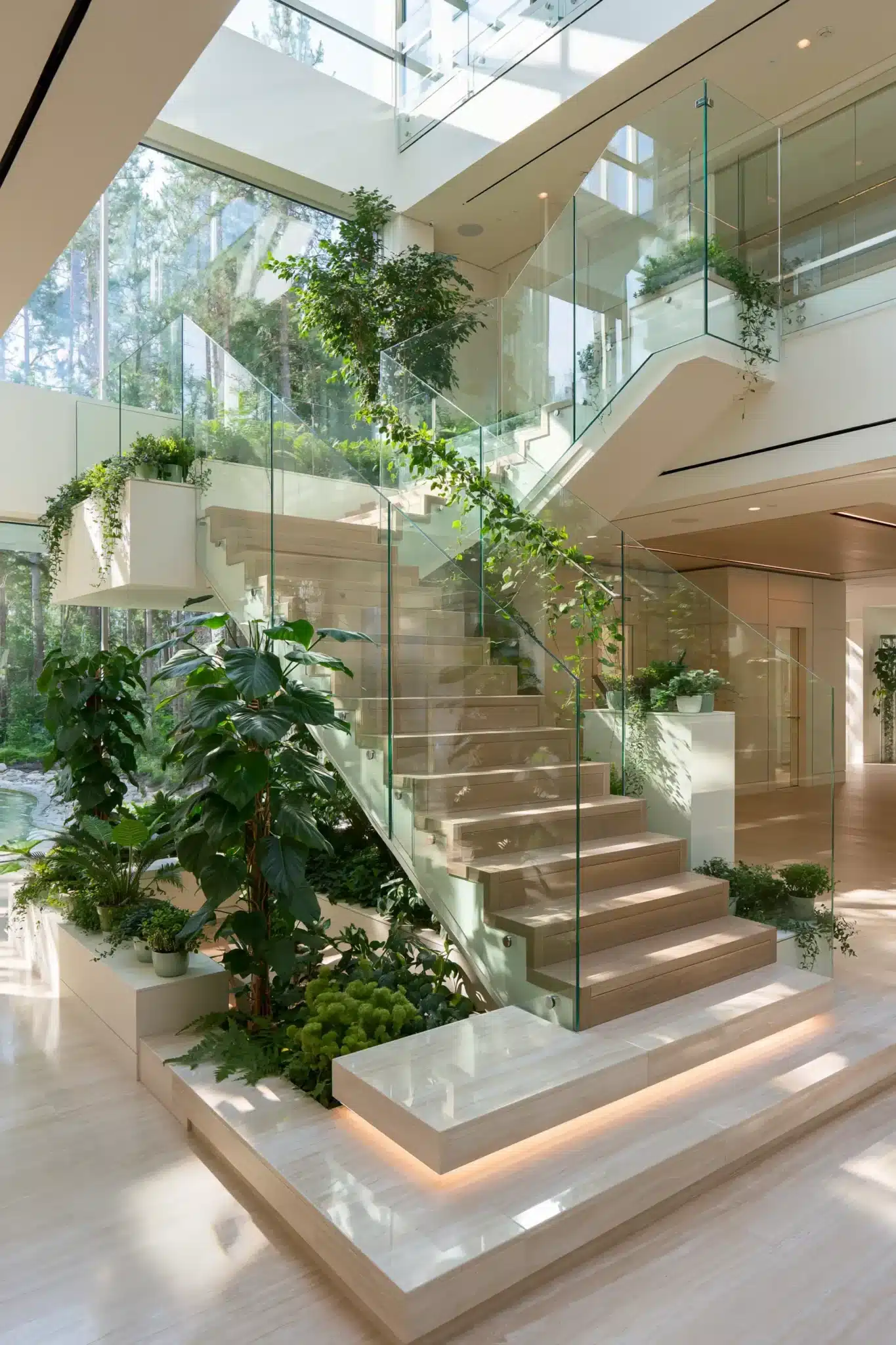 29 Indoor Staircase Gardens Ideas for Green That Follows You Upstairs indoor staircase gardens