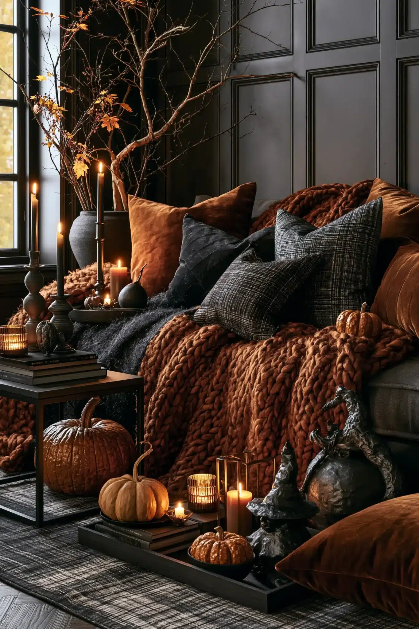 29 Fall Halloween Decor Ideas for a Season That Blends Both Holidays fall halloween decor