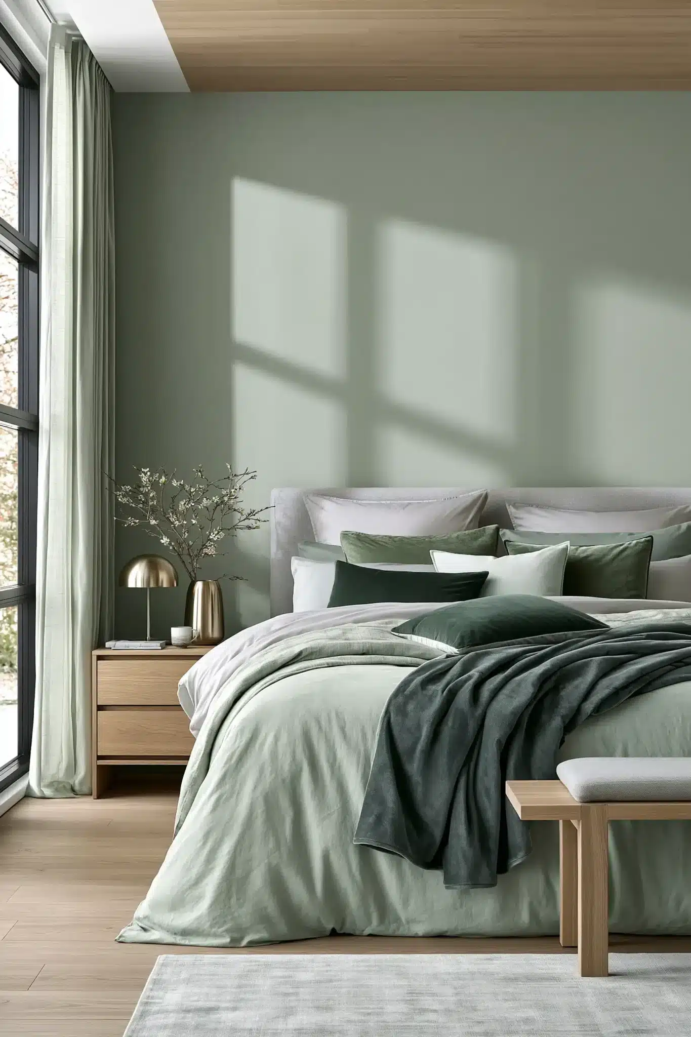 29 Sage Green and Grey Bedroom Ideas for a Space That Stays Soft sage green and grey bedroom