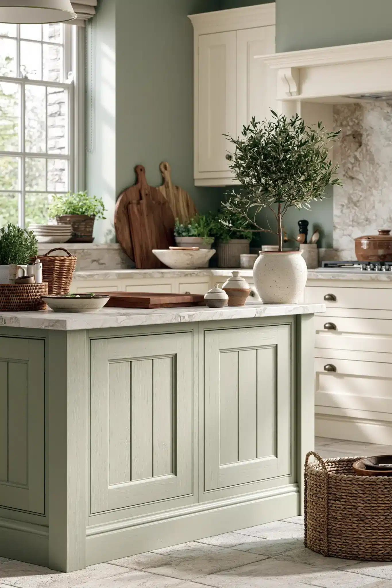29 Sage Green and Cream Kitchen Ideas for a Room That Feels Like Home sage green and cream kitchen
