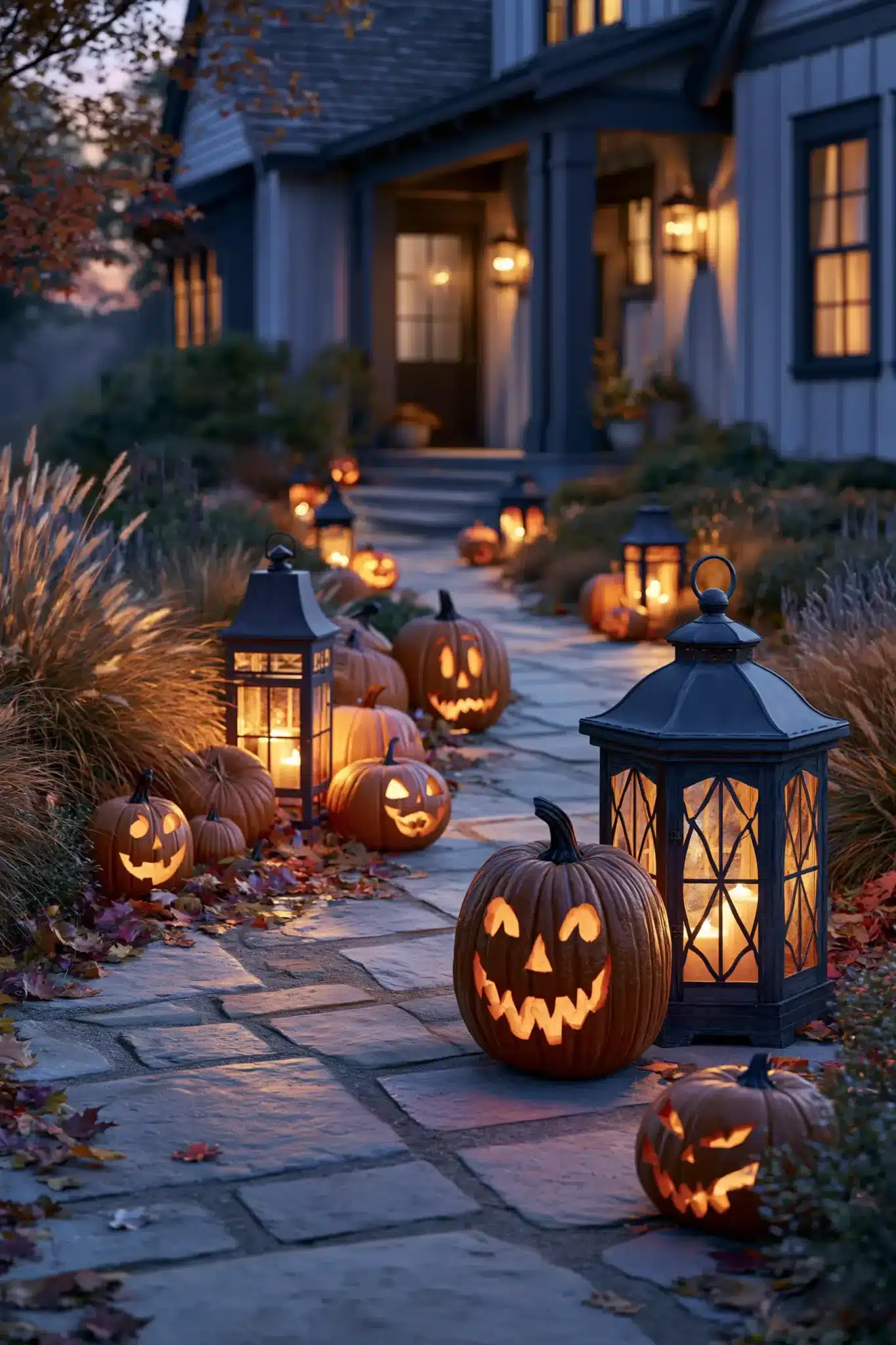 29 Outdoor Halloween Decor Ideas That Greet Trick-or-Treaters With Character outdoor halloween decor