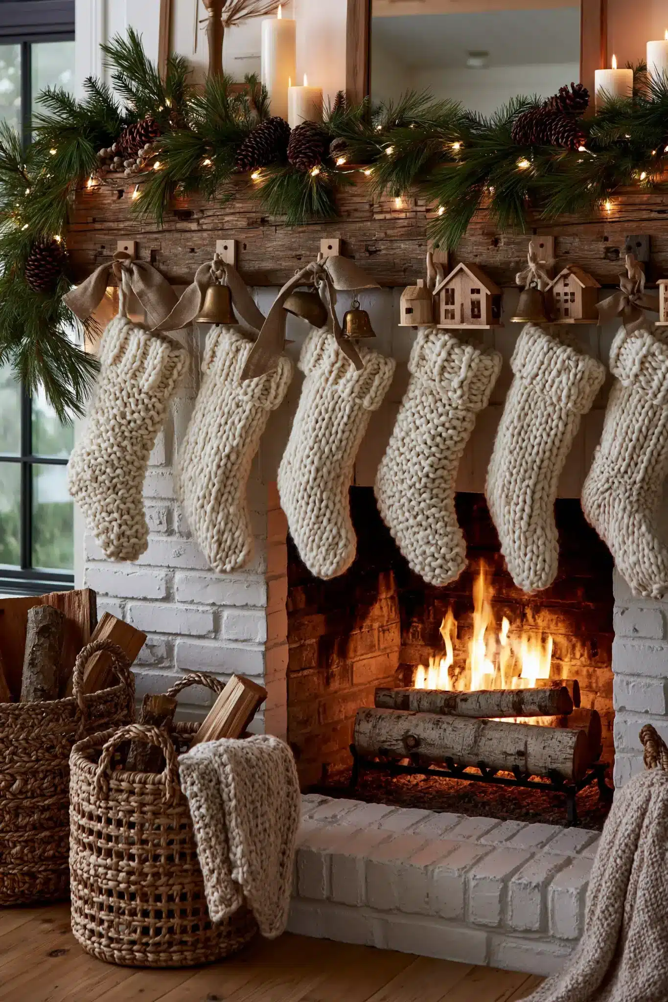 29 Christmas Fireplace Decor Ideas That Let the Fire Stay the Star christmas fireplace decor ideas