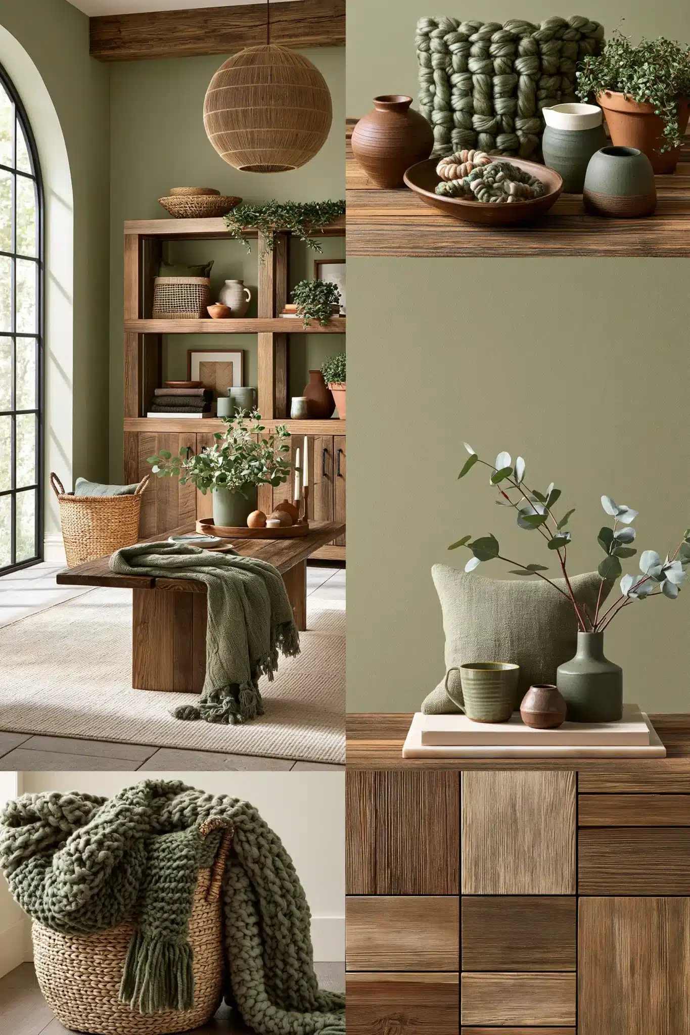 29 Sage Green and Brown Living Room Ideas for a Warm, Earthy Space sage green and brown living room