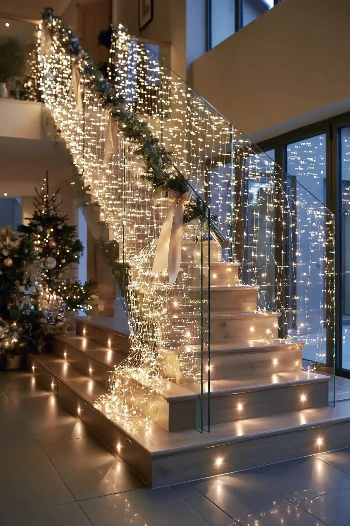29 Christmas Staircase Decor Ideas for a Railing Worth Photographing christmas staircase decor