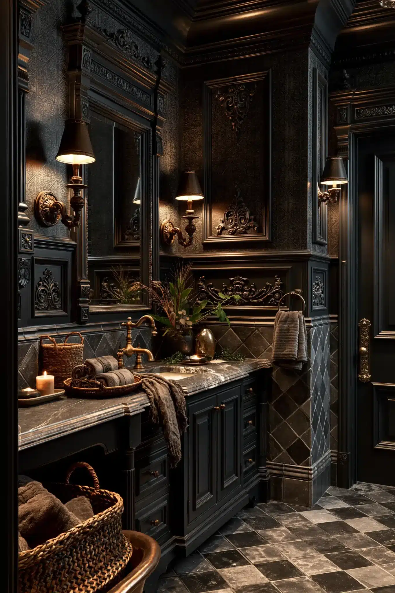 29 Gothic Bathroom Ideas for a Room With Real Atmosphere gothic bathroom