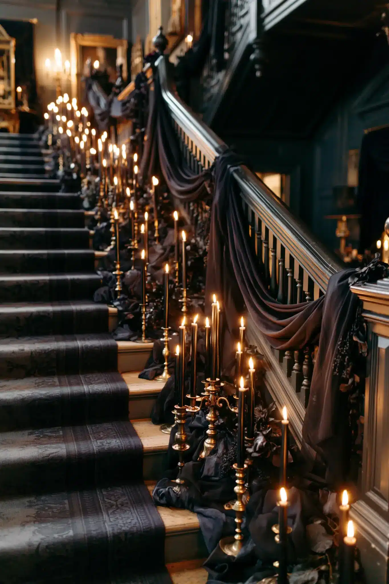 29 Halloween Staircase Decor Ideas for a Climb That Is Spooky, Not Scary halloween staircase decor