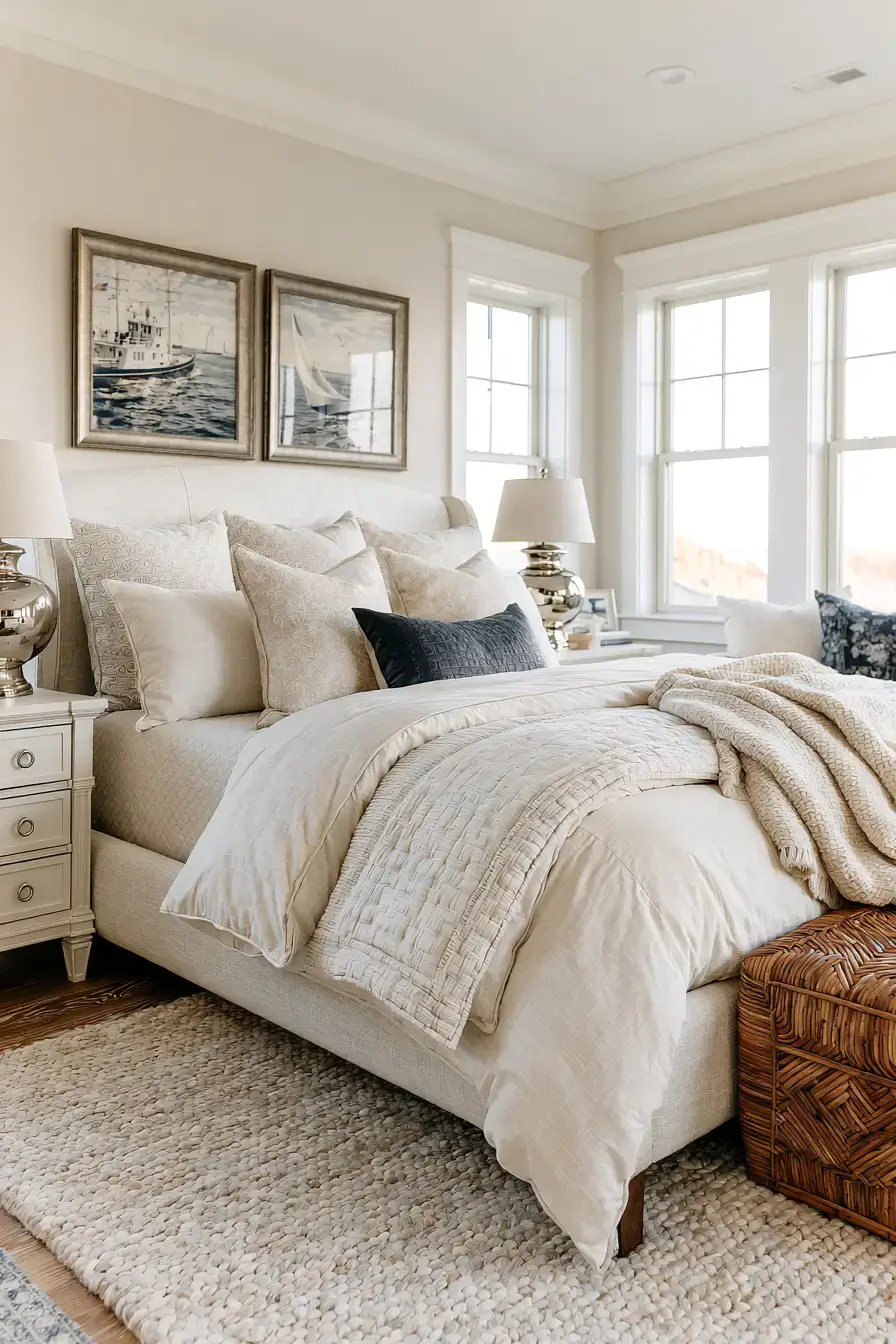 29 Nautical Bedroom Ideas with a Rope Headboard