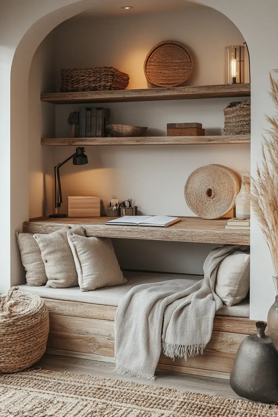 29 Study Desk Decor Ideas with a Cork Board and a Warm Lamp study desk decor