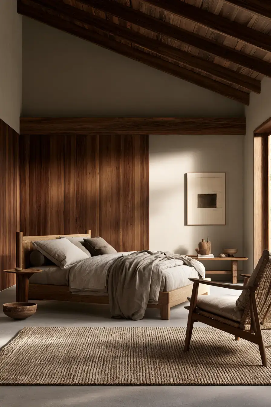 29 Japandi Style Bedroom Ideas with a Linen Platform Bed