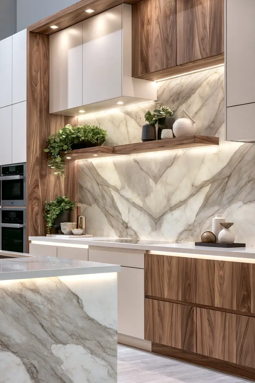 29 Natural Stone Backsplash Kitchen Ideas for a Surface With Real Character natural stone backsplash kitchen