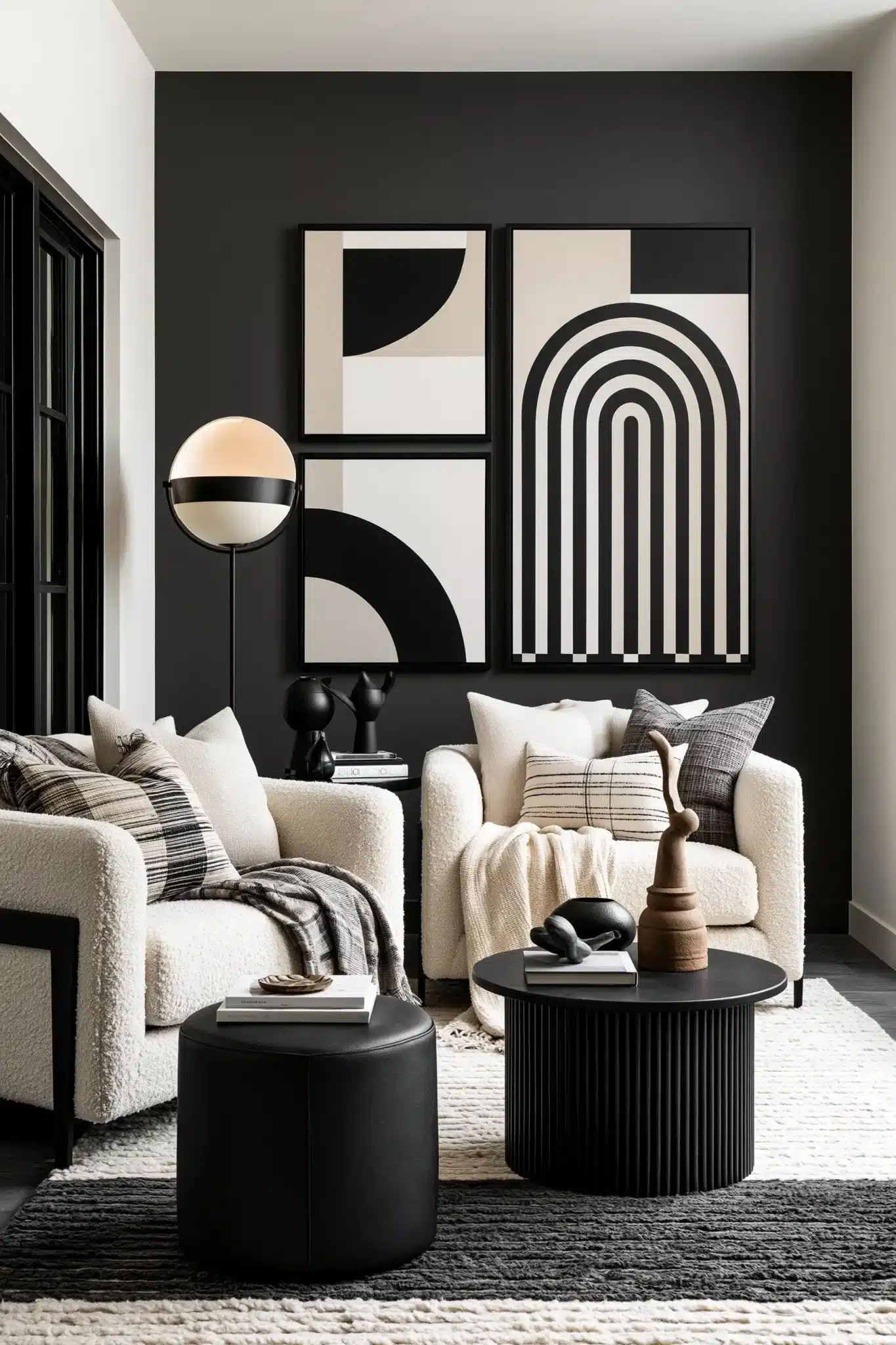 29 Black and White Living Room Decor Ideas for a Space With Real Contrast black and white living room decor