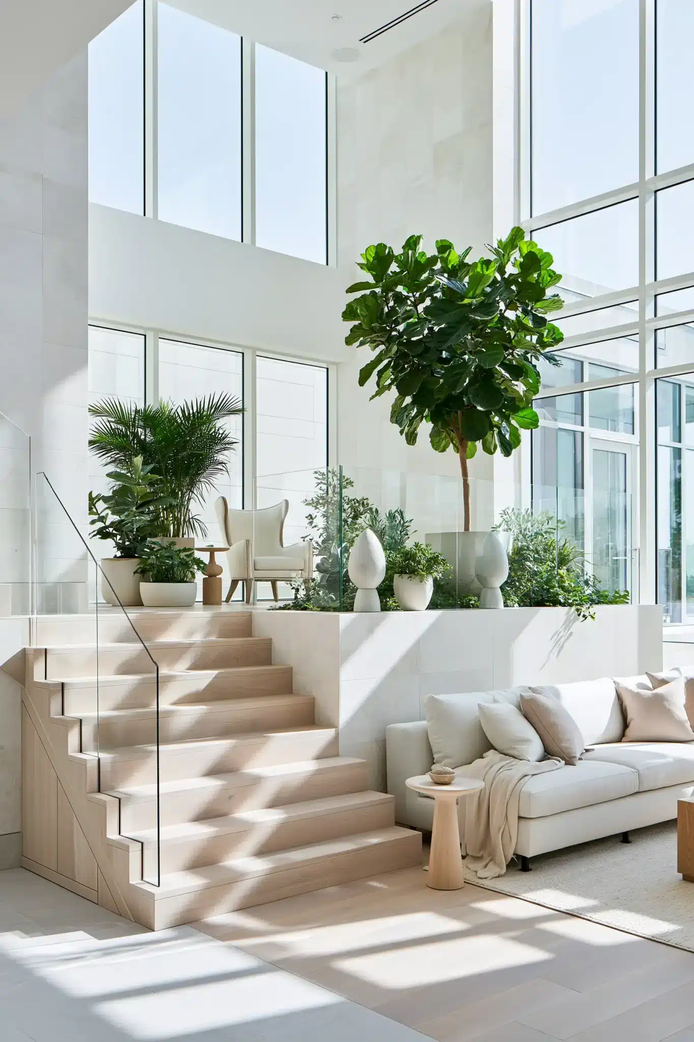 29 Indoor Staircase Gardens Ideas for Green That Follows You Upstairs indoor staircase gardens