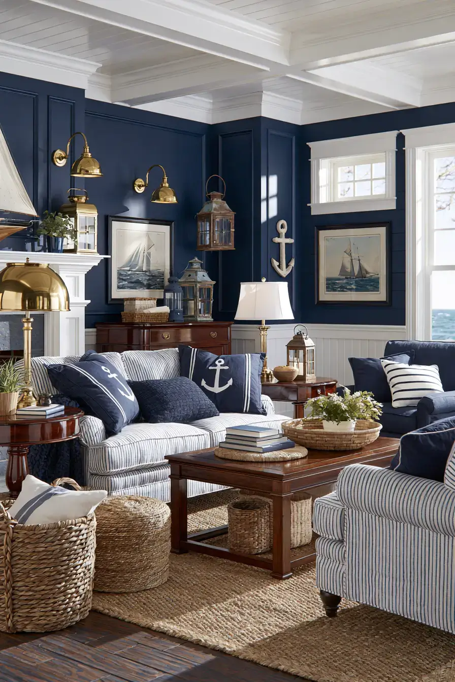 29 Nautical Decor Ideas with a Rope Mirror 29 Nautical Decor Ideas with a Rope Mirror