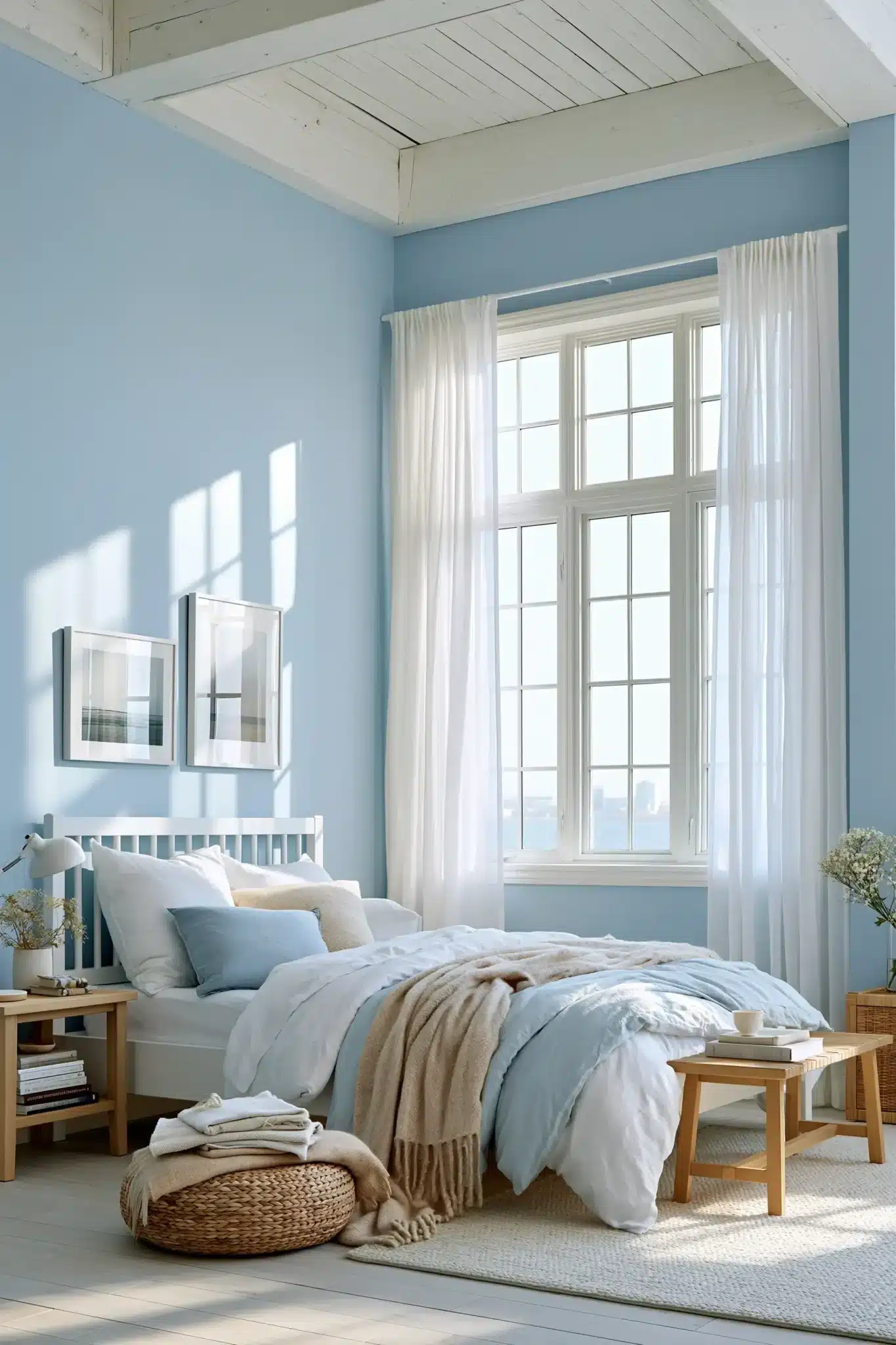 29 Light Blue and White Bedroom Ideas for a Space That Stays Crisp light blue and white bedroom