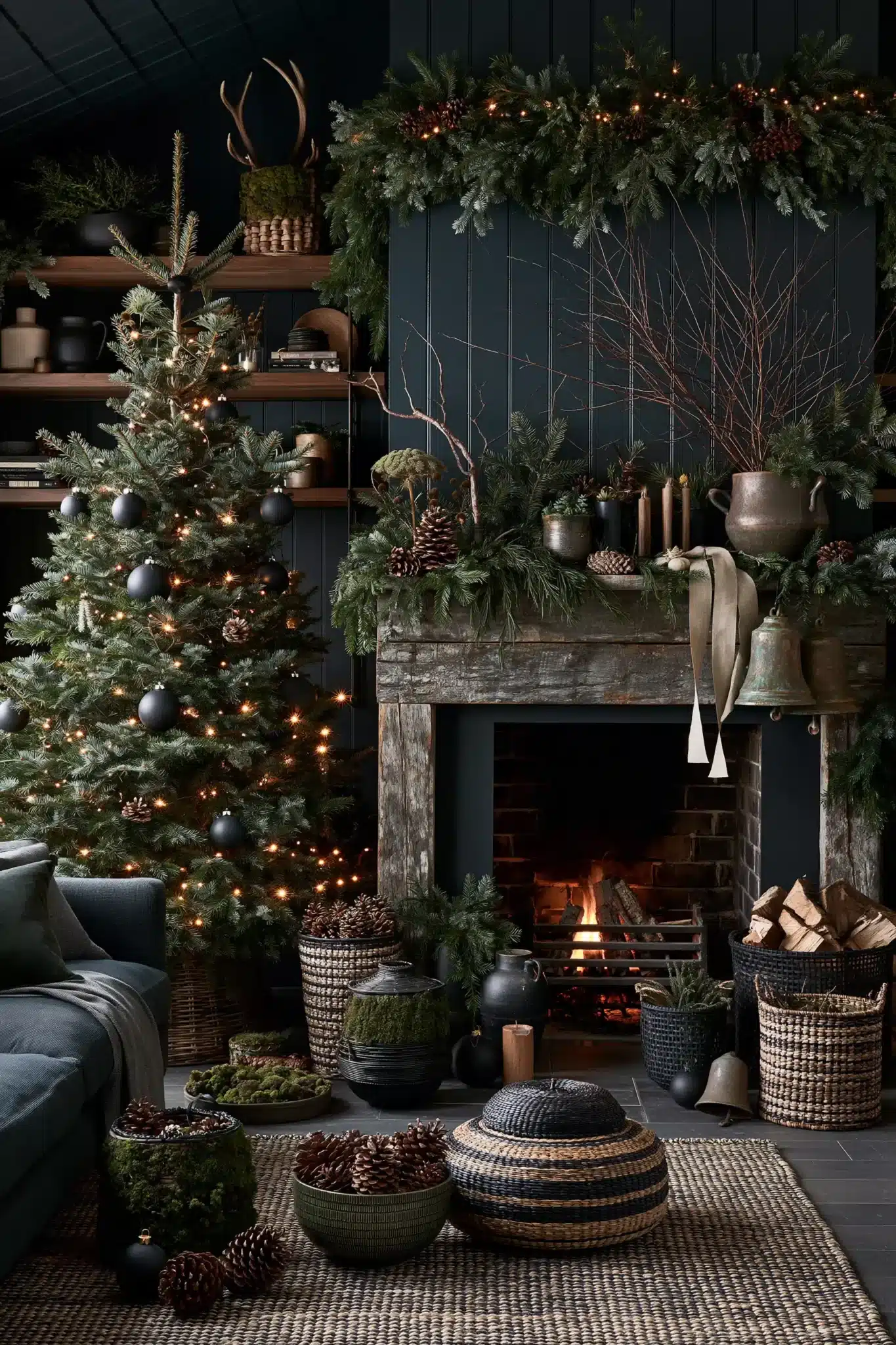 29 Moody Christmas Decor Ideas That Turn Long Evenings Into the Point moody christmas decor