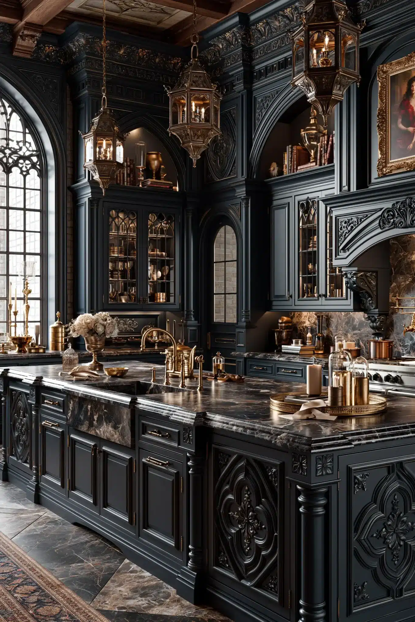 29 Gothic Kitchen Ideas for a Cook Space With a Moody Edge gothic kitchen