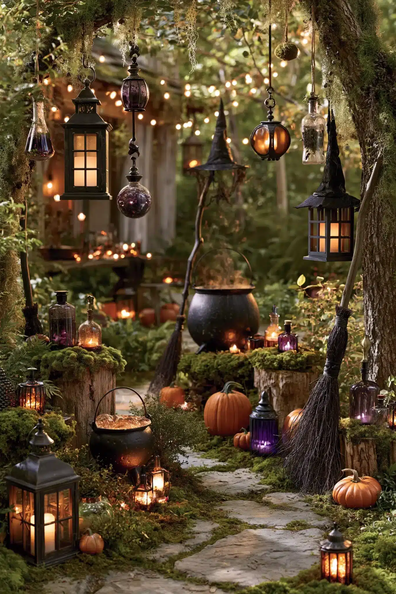 29 Outdoor Halloween Decor Ideas That Greet Trick-or-Treaters With Character outdoor halloween decor