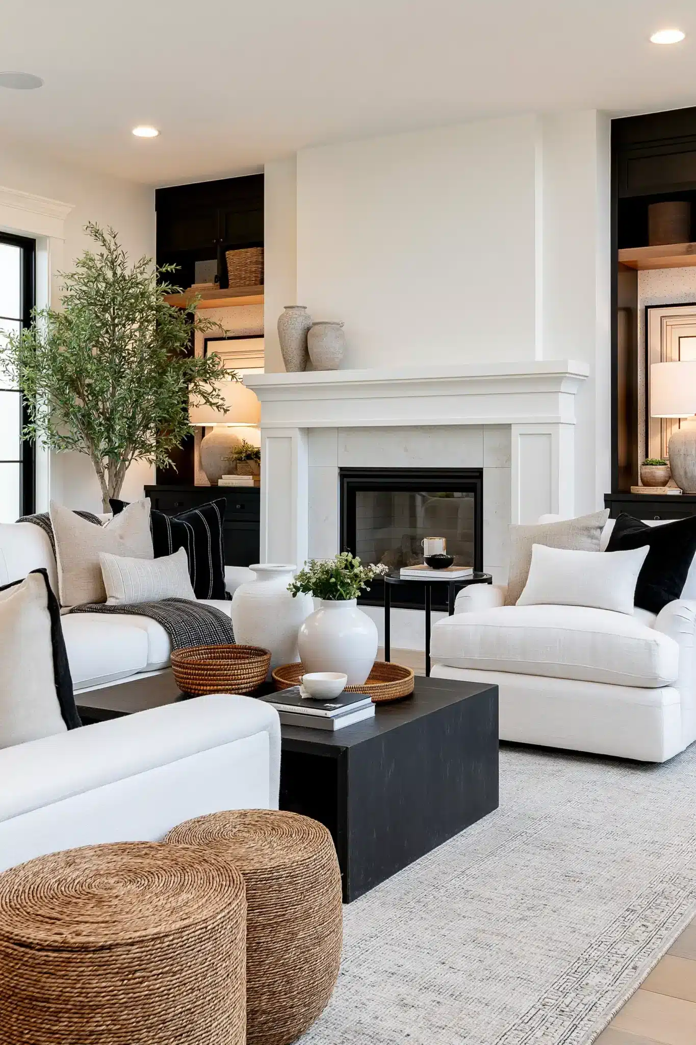 29 Black and White Living Room Decor Ideas for a Space With Real Contrast black and white living room decor
