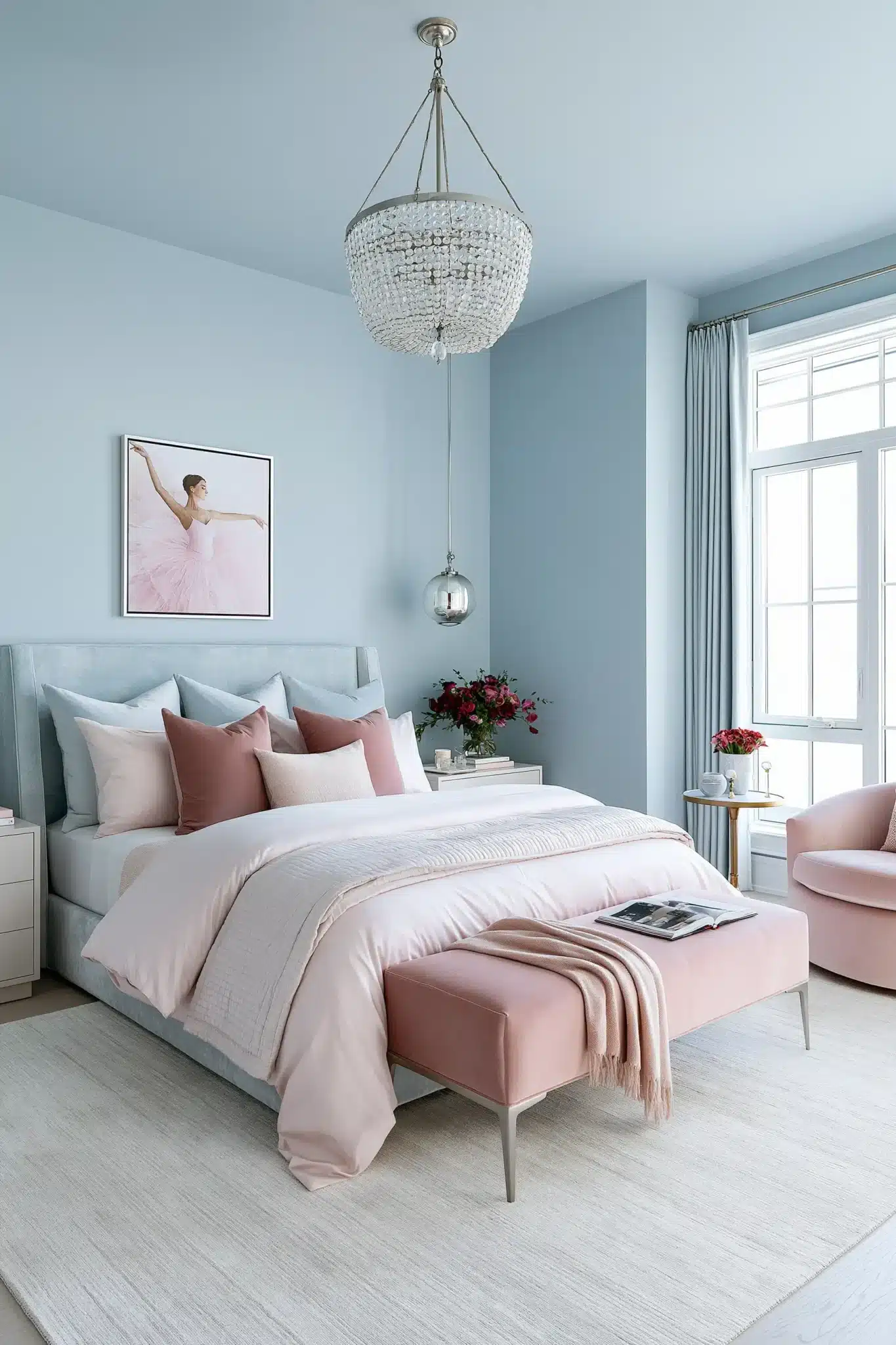 29 Light Blue and Pink Bedroom Ideas for a Space That Stays Airy light blue and pink bedroom