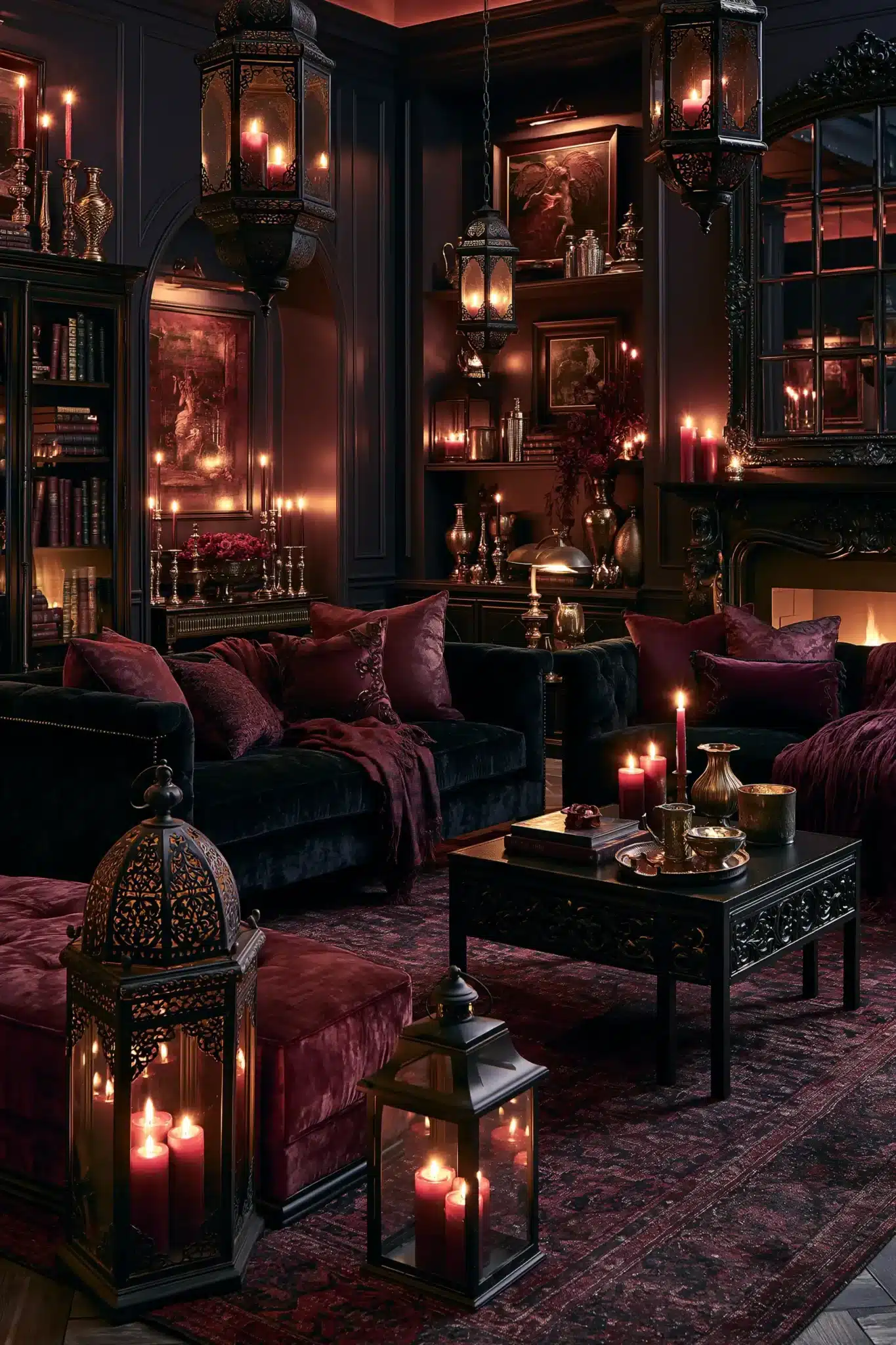 29 Gothic Living Room Ideas for a Space With Vaulted Drama gothic living room