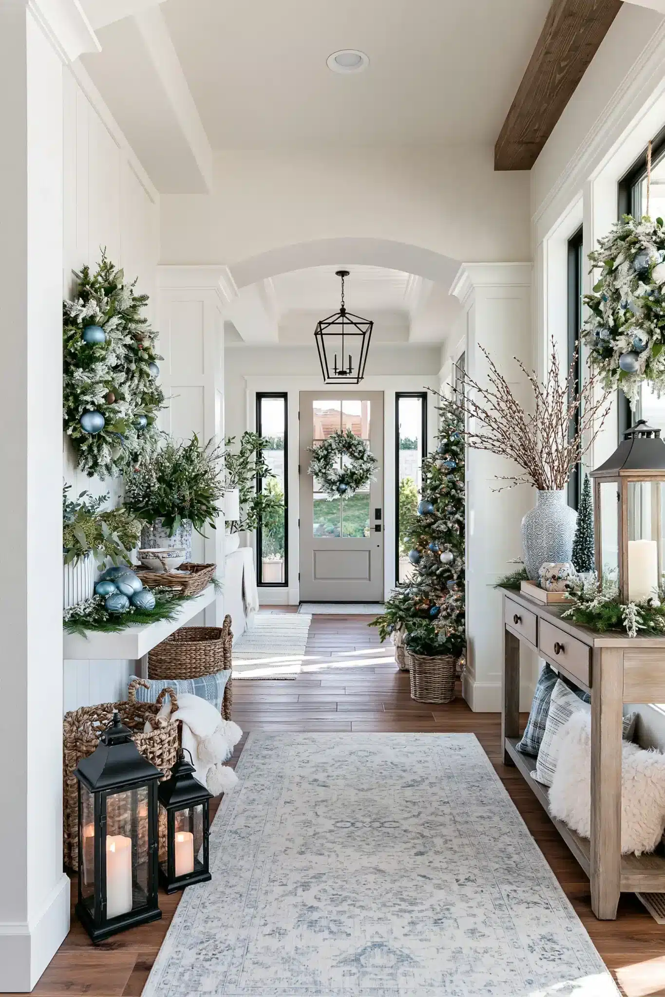 29 Blue Christmas Decor Ideas That Give the Room a Cooler, Calmer Edge blue christmas decor