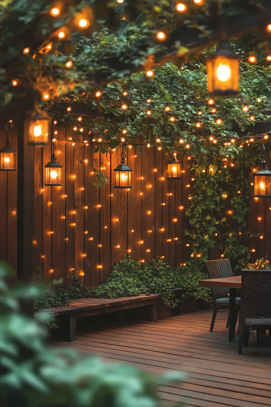 29 Yard Fence Decor Ideas with a Hanging Planter Row