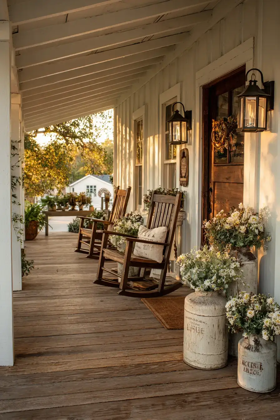 29 Vintage Milk Can Decor Ideas with a Front Porch Row