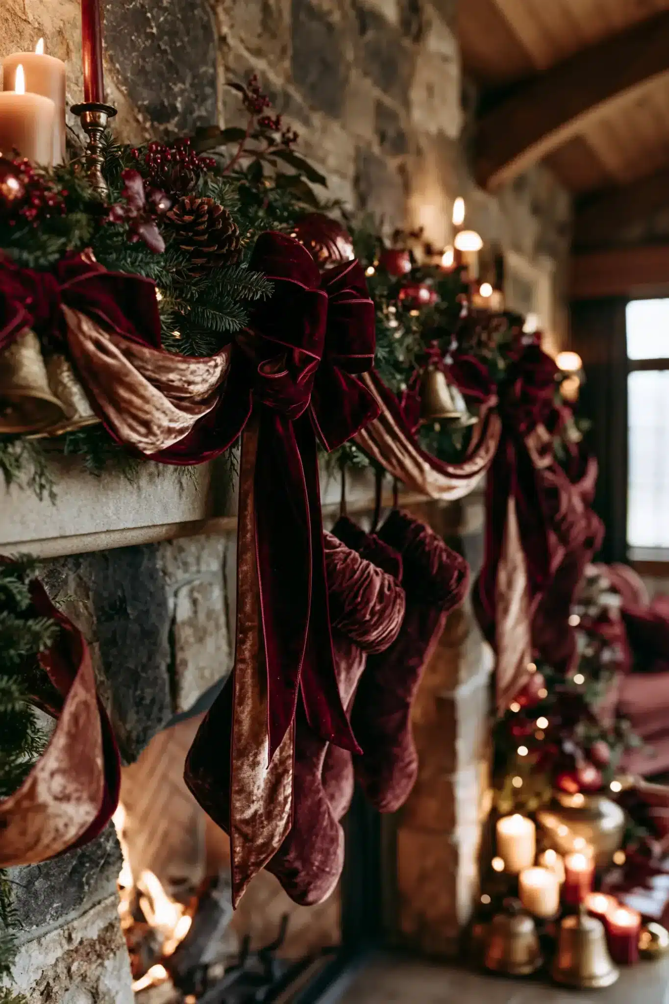 29 Christmas Fireplace Decor Ideas That Let the Fire Stay the Star christmas fireplace decor ideas