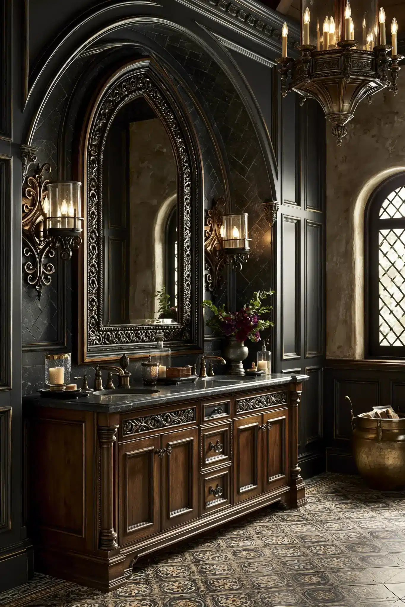 29 Gothic Bathroom Ideas for a Room With Real Atmosphere gothic bathroom