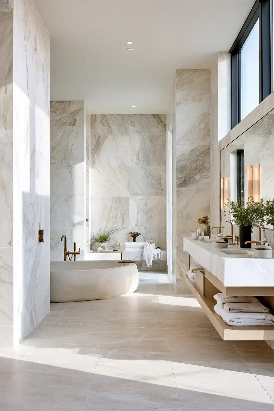 29 Stone Bathroom Ideas for a Calm, Spa-Like Room stone bathroom