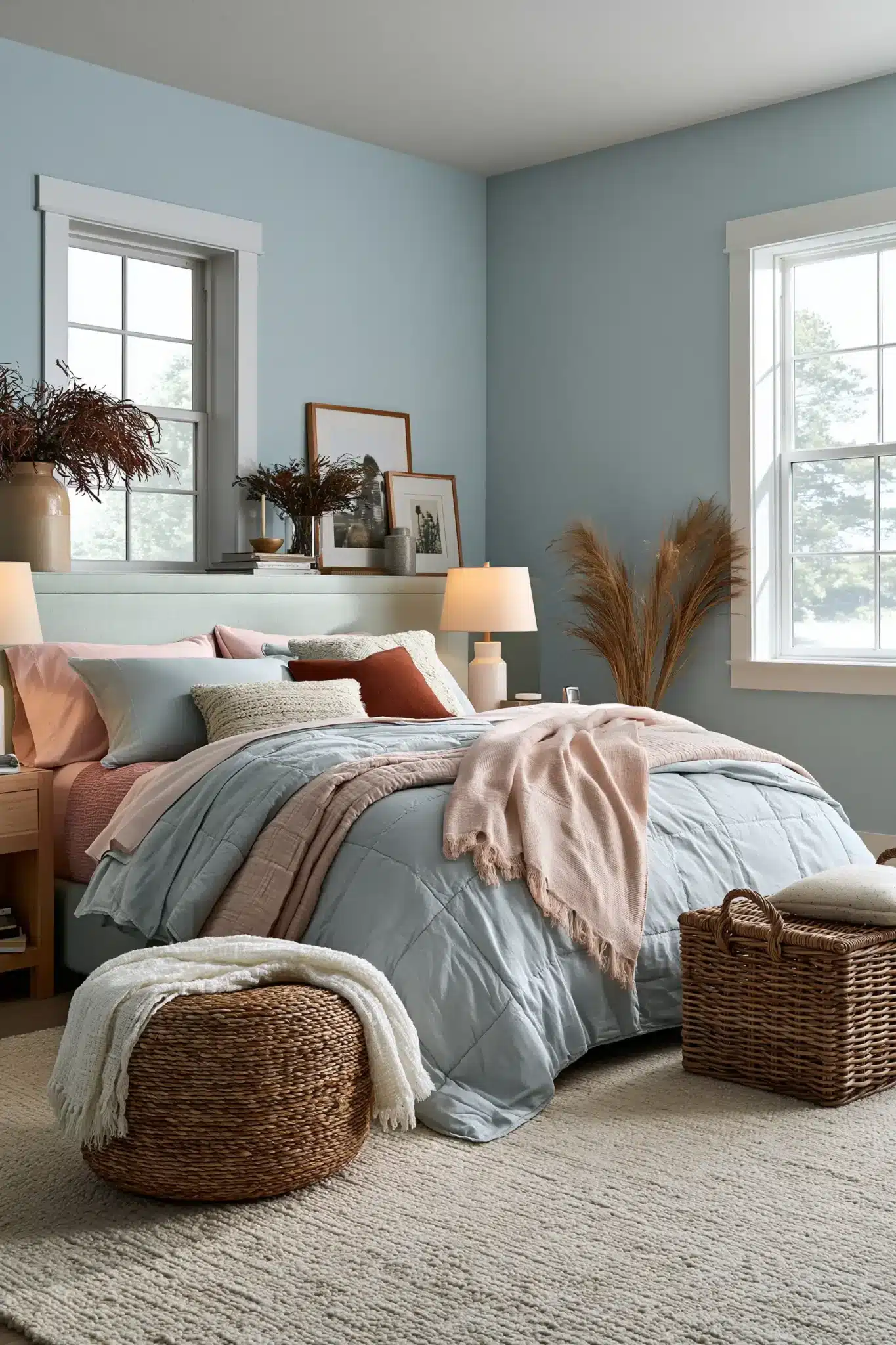 29 Light Blue and Pink Bedroom Ideas for a Space That Stays Airy light blue and pink bedroom