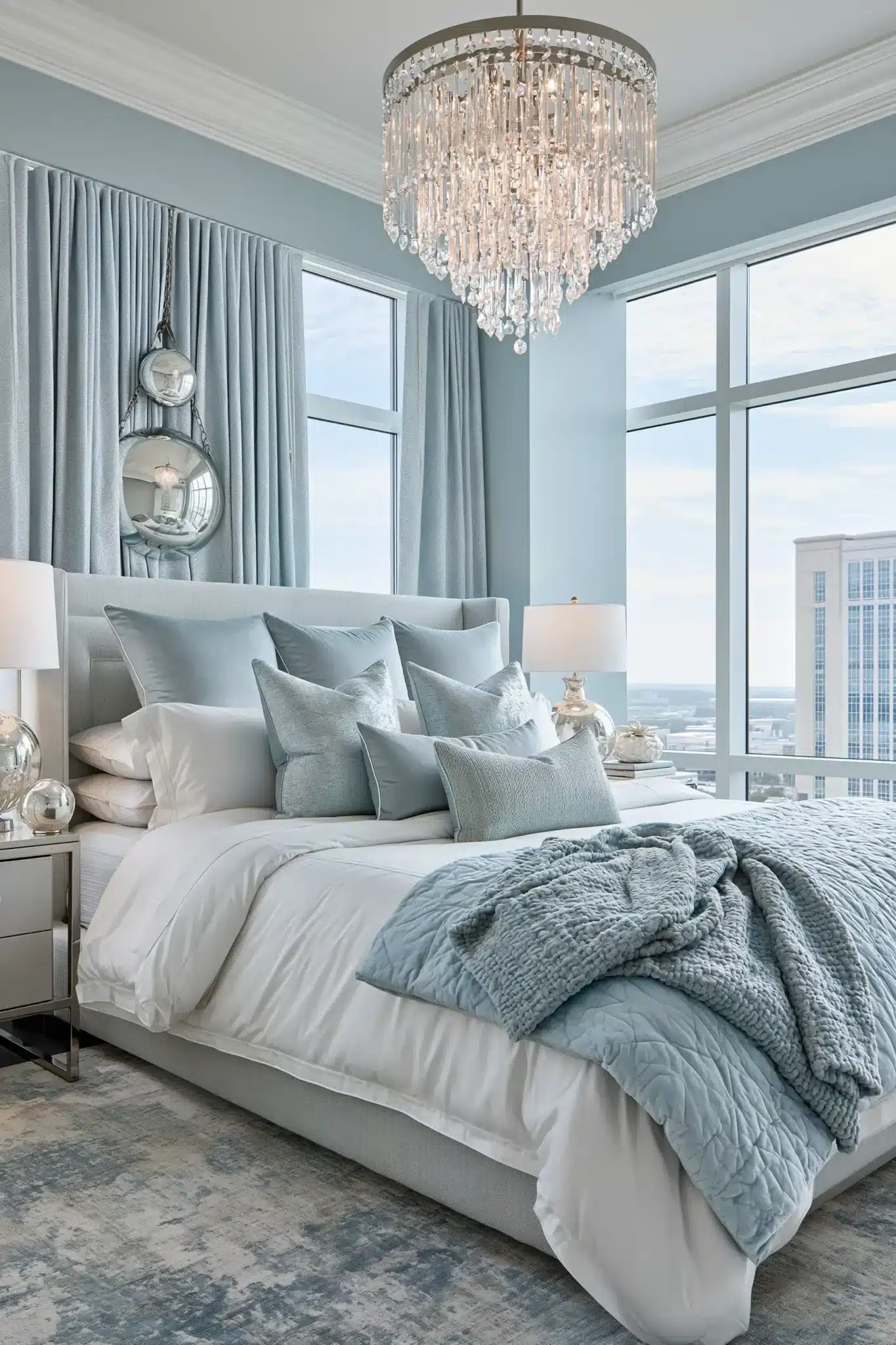 29 Light Blue and White Bedroom Ideas for a Space That Stays Crisp light blue and white bedroom