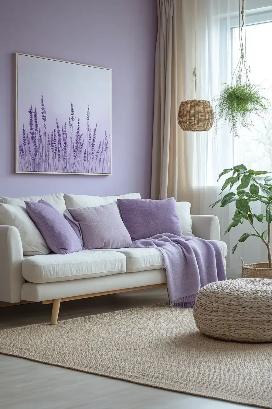 29 Purple Living Room Ideas with a Plum Accent Chair