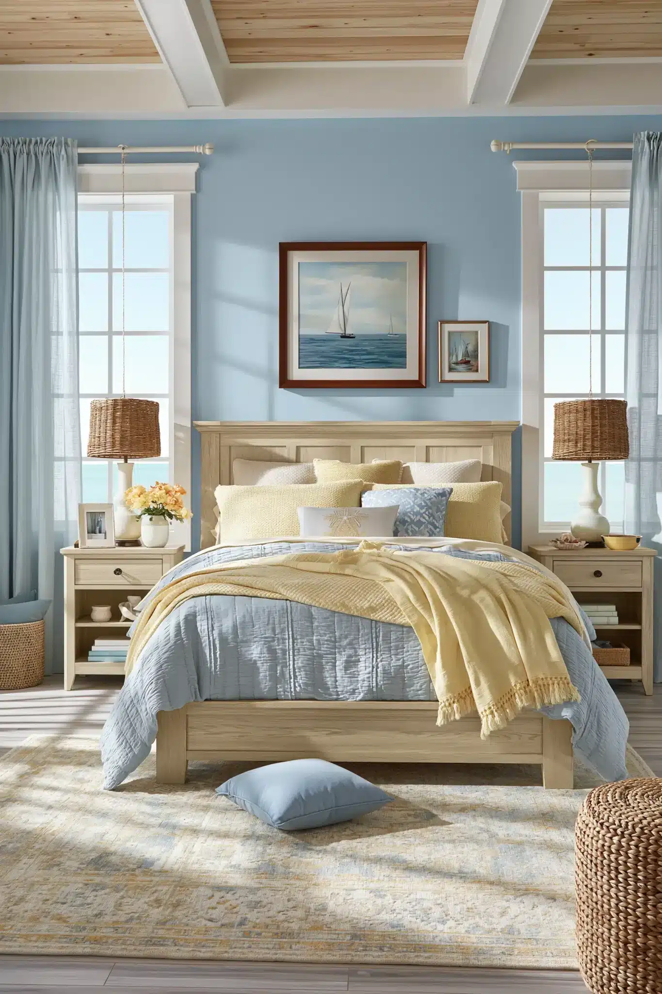 29 Light Blue and Yellow Bedroom Ideas for a Room That Wakes Up Early light blue and yellow bedroom